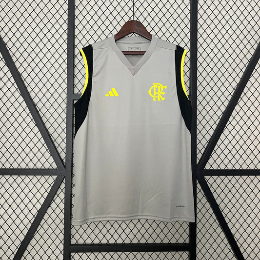 CAMISETA FLAMENGO ENTRENAMIENTO GRIS MANGA CORTA 24-25 HOMBRE