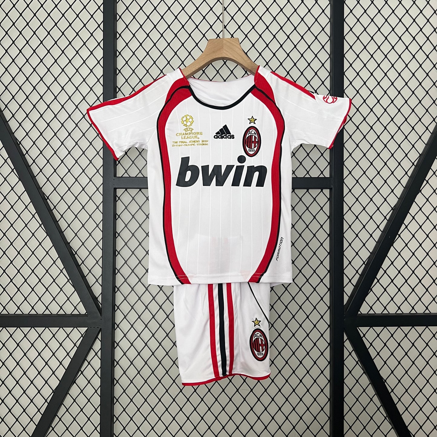 CAMISETA MILAN II 06-07 EDICIÓN LIMITADA CHAMPHIONS LEAGUE CONJUNTO INFANTIL (RETRO)