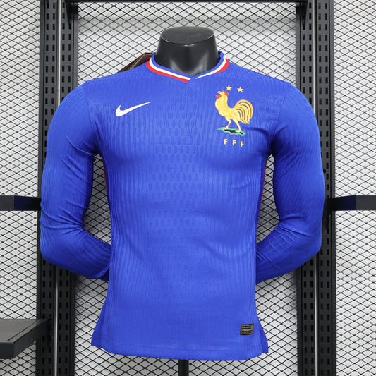 CAMISETA FRANCIA II MANGA LARGA EURO 2024 HOMBRE (VERSIÓN JUGADOR)