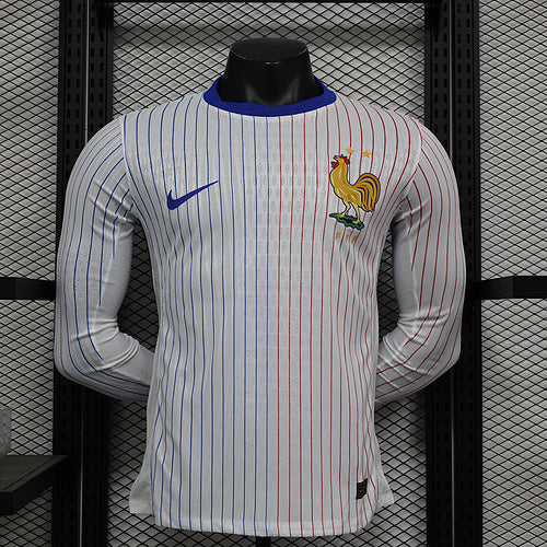 CAMISETA FRANCIA II MANGA LARGA EURO 2024 HOMBRE (VERSIÓN JUGADOR)